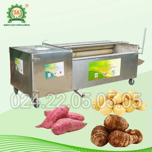 Máy rửa và chà vỏ củ quả 3A3kW