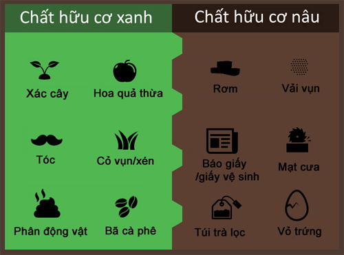 Sử dụng rác thải từ nhà bếp để làm phân hữu cơ: Bảng phân loại các loại rác hữu cơ để làm phân hữu cơ