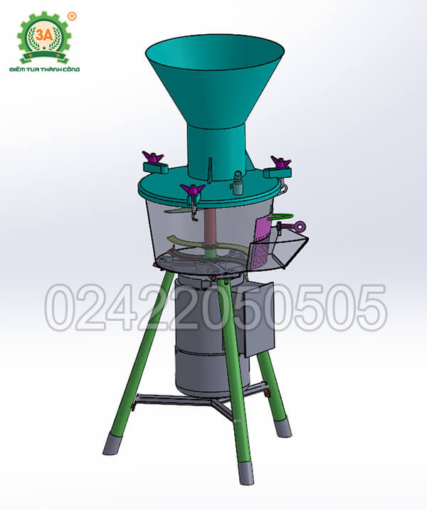 Chế tạo máy chế biến thức ăn chăn nuôi 3A2,2Kw phễu tròn (01)