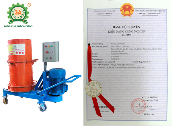 Chế tạo máy nông nghiệp: Máy băm xơ dừa 3A11Kw