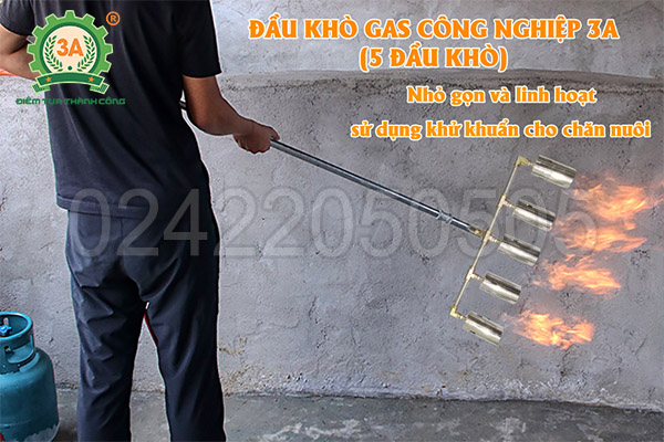 Đầu khò gas công nghiệp 3A 5 đầu khò (05)