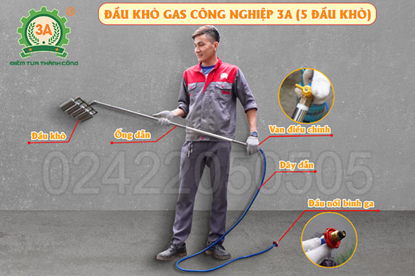 Đầu khò gas công nghiệp 3A 5 đầu khò (17)