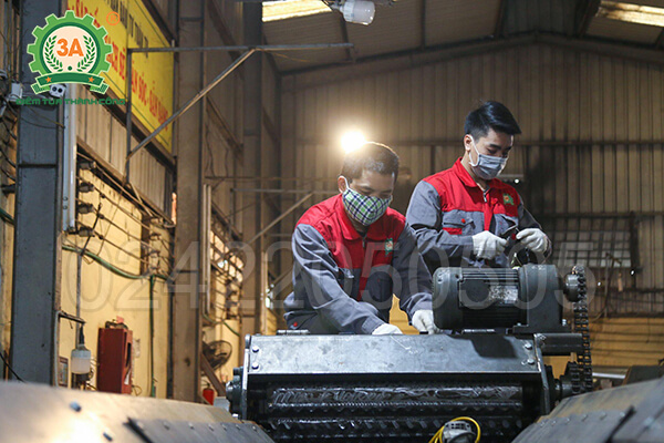 Dây chuyền băm rác ván lạng, vỏ cây 3A55Kw (06)