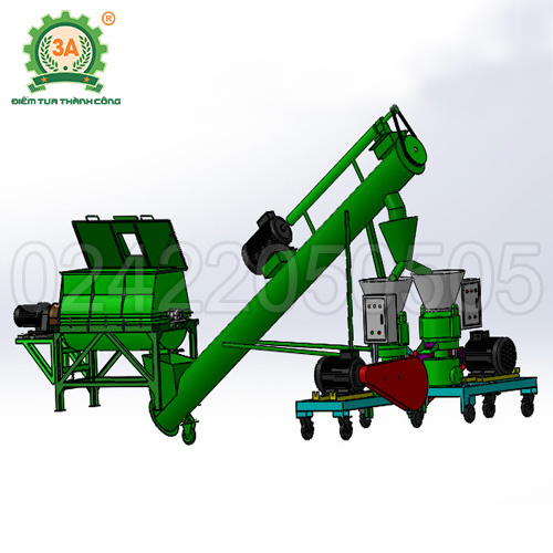 Hình ảnh dây chuyền ép viên phân 3A.