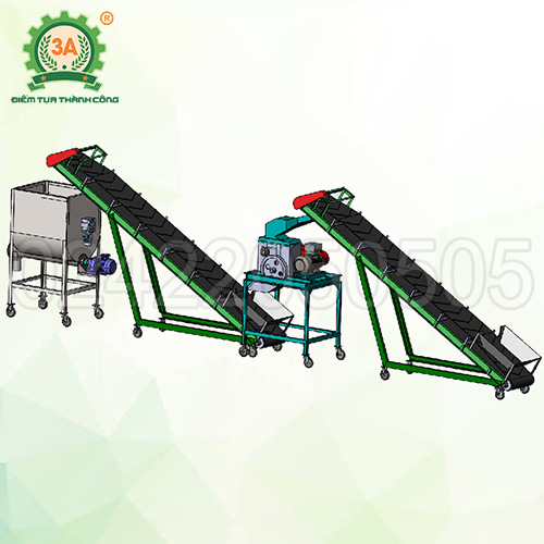 Dây chuyền nghiền đất đóng bầu 3A