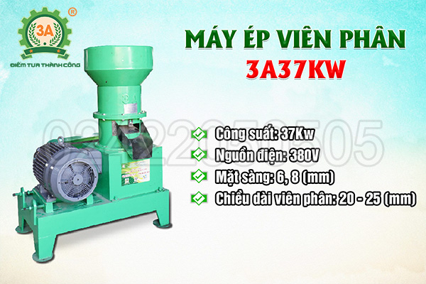 Máy ép viên phân 3A37Kw