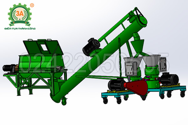 Hình ảnh Dây chuyền ép viên phân 3A.