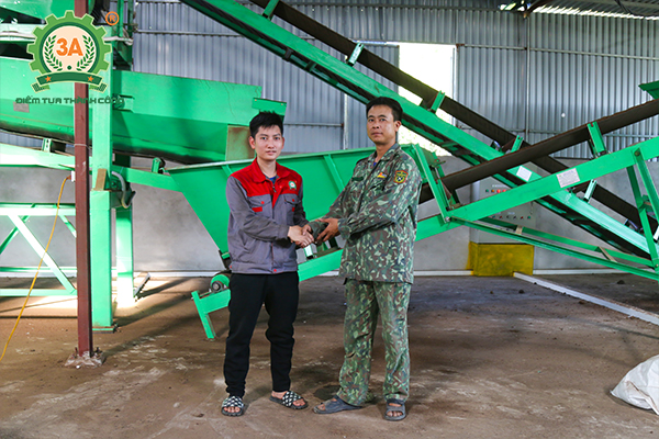 Hình ảnh lắp đặt, bàn giao dây chuyền sản xuất phân hữu cơ cho khách hàng tại Vĩnh Phúc