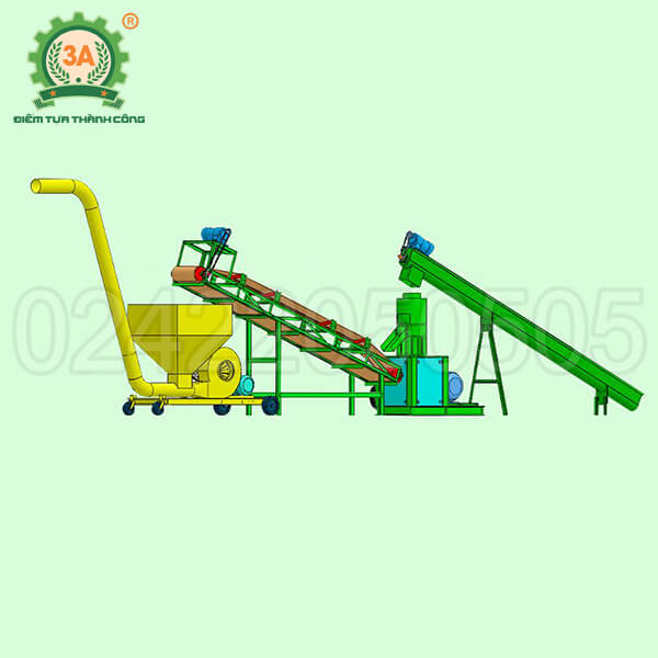 Dây chuyền sản xuất viên nén gỗ 3A37Kw