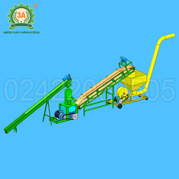Dây chuyền sản xuất viên nén gỗ 3A37Kw