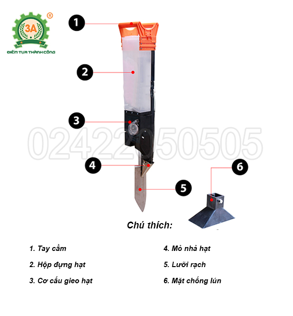Dụng cụ gieo hạt cầm tay 3A