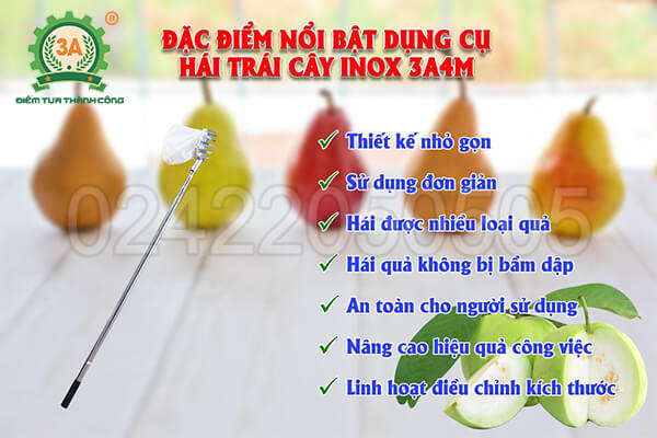 Ưu điểm của Dụng cụ hái trái cây inox 3A4M