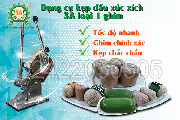 Dụng cụ kẹp đầu xúc xích 3A dập 1 ghim (07)