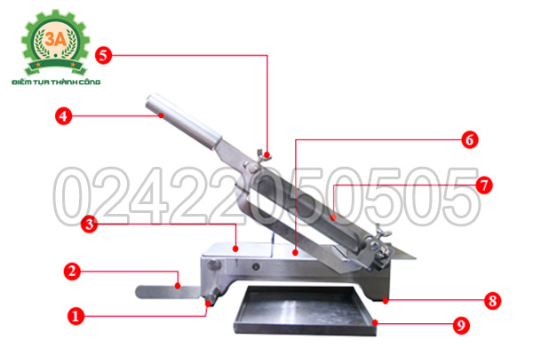 Cấu tạo dụng cụ thái thịt đông lạnh 3A