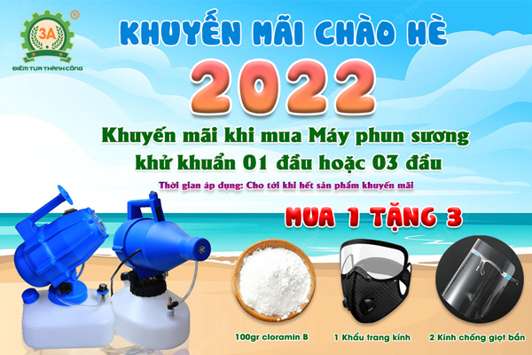 Khuyến mãi khi mua Máy phun sương khử khuẩn 01 đầu và Máy phun sương khử khuẩn 03 đầu