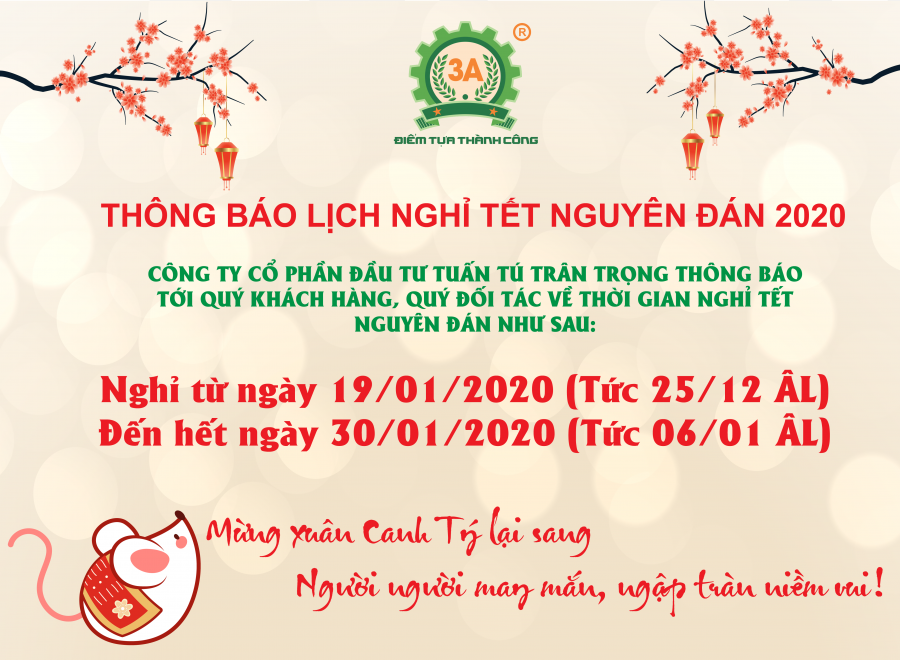 Lịch nghỉ tết 2020