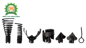 Đầu thông và mở lò xo phi 30 của máy thông cống 3A GQ200