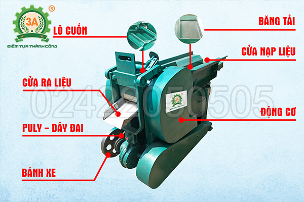 Cấu tạo Máy băm cà gai leo công suất lớn 3A