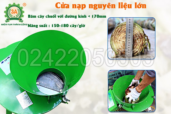 Máy băm chuối dang hạt 3A2,2Kw (06)
