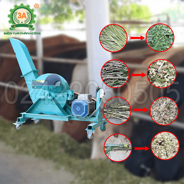 Máy băm chuối, cỏ voi 3A3Kw