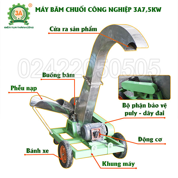 Máy băm chuối công nghiệp 3A7,5kW (08)