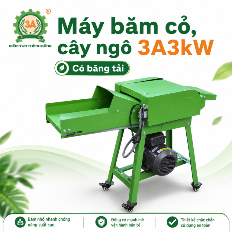 Máy băm cỏ, cây ngô 3A3kW (có băng tải)