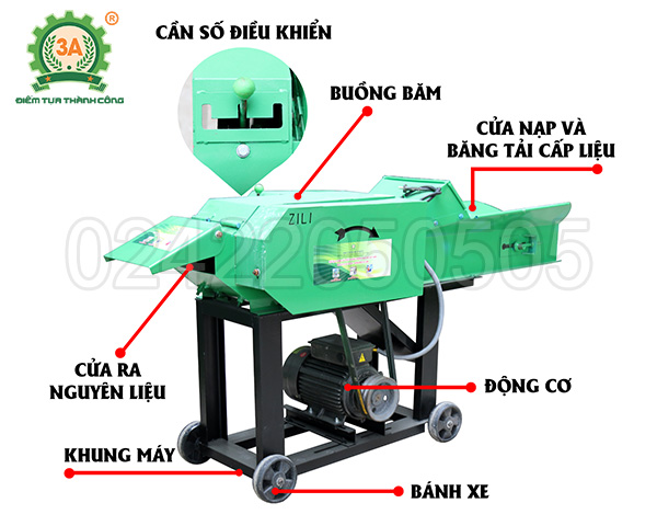 Máy băm đập dập cỏ 3A3Kw có băng tải (12)