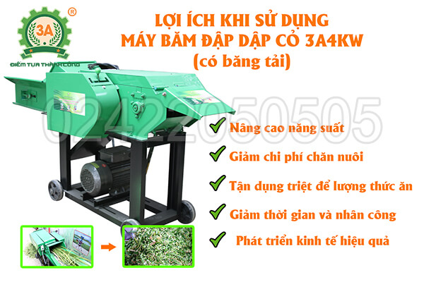 Máy băm đập dập cỏ 3A3Kw có băng tải (13)