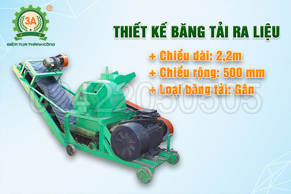 Máy băm gỗ băng tải 3A45Kw