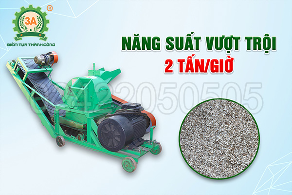 Máy băm gỗ băng tải 3A45Kw