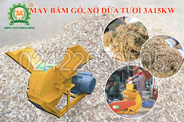 Máy băm gỗ, xơ dừa tươi 3A15Kw (05)