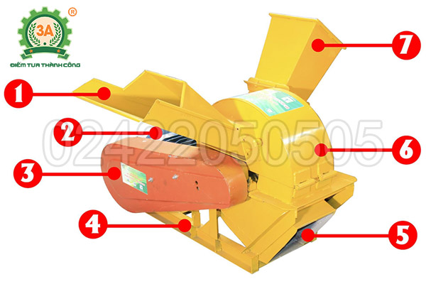 Máy băm gỗ, xơ dừa tươi 3A15Kw (15)