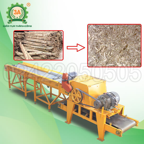 Máy băm rác ván bóc, vỏ cây 3A55Kw (02)