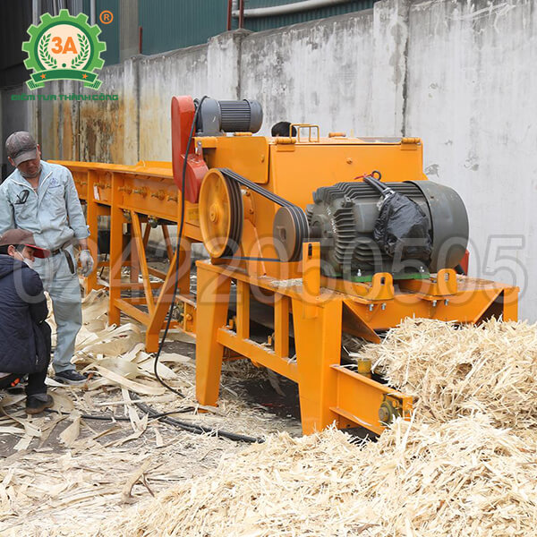 Máy băm rác ván bóc, vỏ cây 3A55Kw