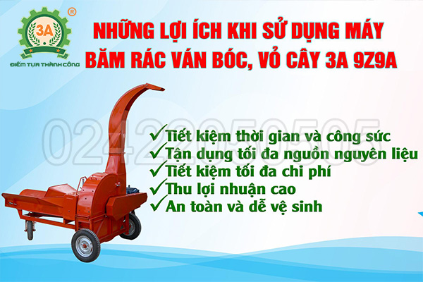 Những lợi ích của Máy băm rác ván bóc, vỏ cây 3A 9Z9A mang lại