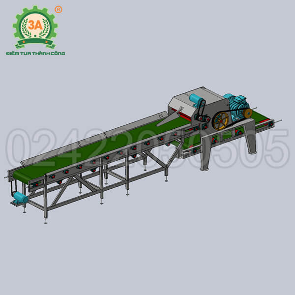 Máy băm rác ván bóc, vỏ cây 3A55Kw