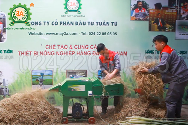 Cấu tạo Máy băm rơm trồng nấm 3A3Kw 2 buồng băm