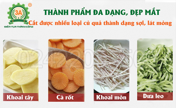 Máy bào sợi cắt lát củ quả đa năng 3A180W (05)