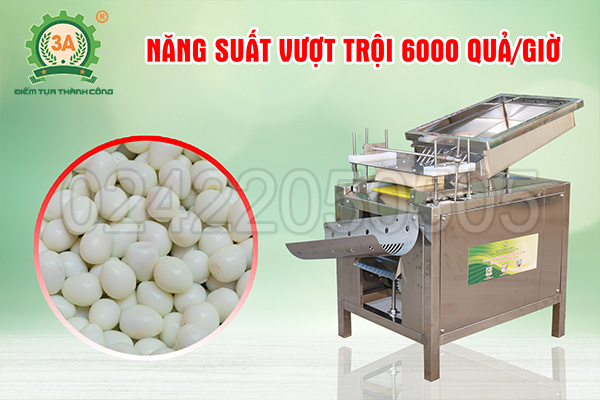 Máy bóc trứng cút công nghiệp tự động 3A250W