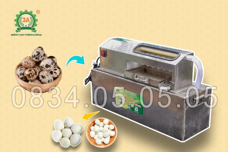 máy bóc trứng cút