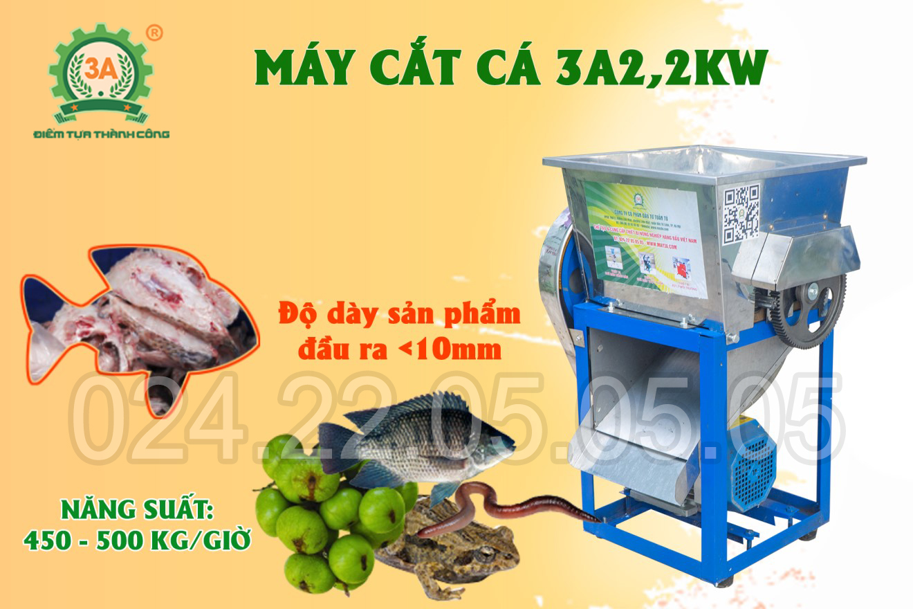 May cắt cá 3A2,2Kw