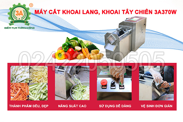 Máy cắt khoai lang, khoai tây chiên 3A370W (07)