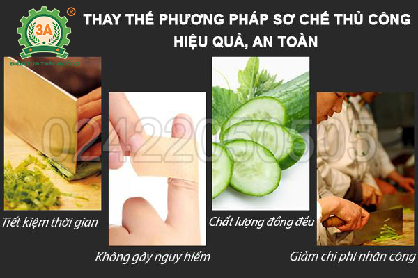 Máy cắt rau củ công nghiệp 3A1,5Kw (05)