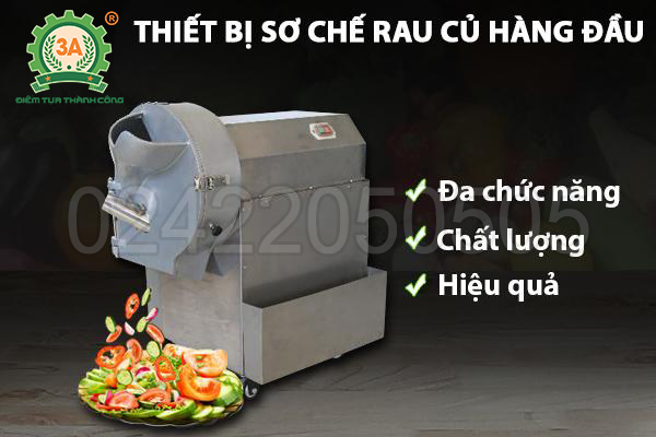 Những thiết bị nhà bếp thông minh và siêu tiện lợi của 3A - Máy cắt rau củ công nghiệp 3A1,5Kw