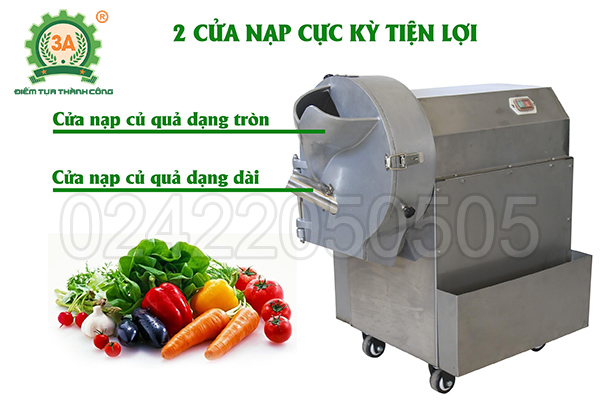 Máy cắt rau củ công nghiệp 3A1,5Kw (10)