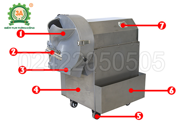 Máy cắt rau củ công nghiệp 3A1,5Kw (13)