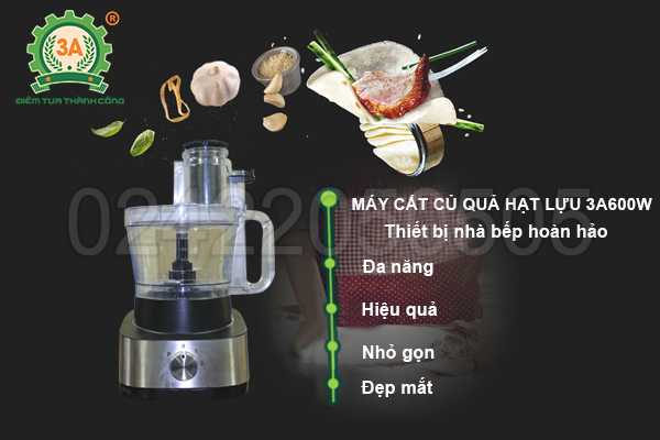 Máy cắt rau củ quả đa chức năng 3A600W (04)
