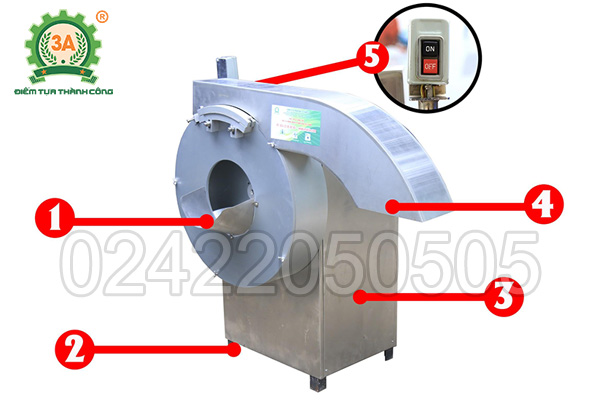 Máy cắt rau củ quả đa năng 3A1,1Kw (12)