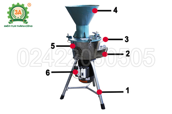 Máy chế biến thức ăn chăn nuôi đa năng 3A1,5Kw