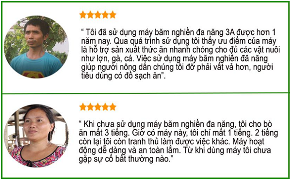 Cảm nhận của khách hàng khi mua máy chế biến thức ăn chăn nuôi đa năng 3A16HP